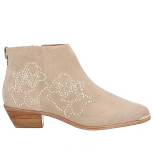 EUC Ted Baker London Size 40 (9.5) Sand Dakotas Embellished Suede Booties!